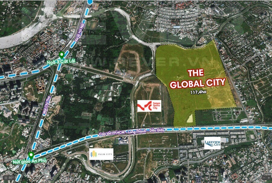 Giao thông quanh dự án The Global City